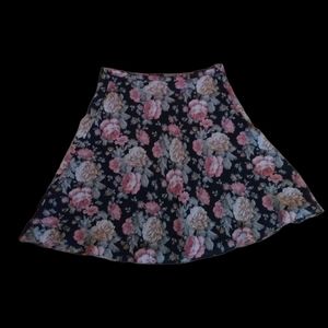 Pink and Black Floral Skirt by Champagne International Express